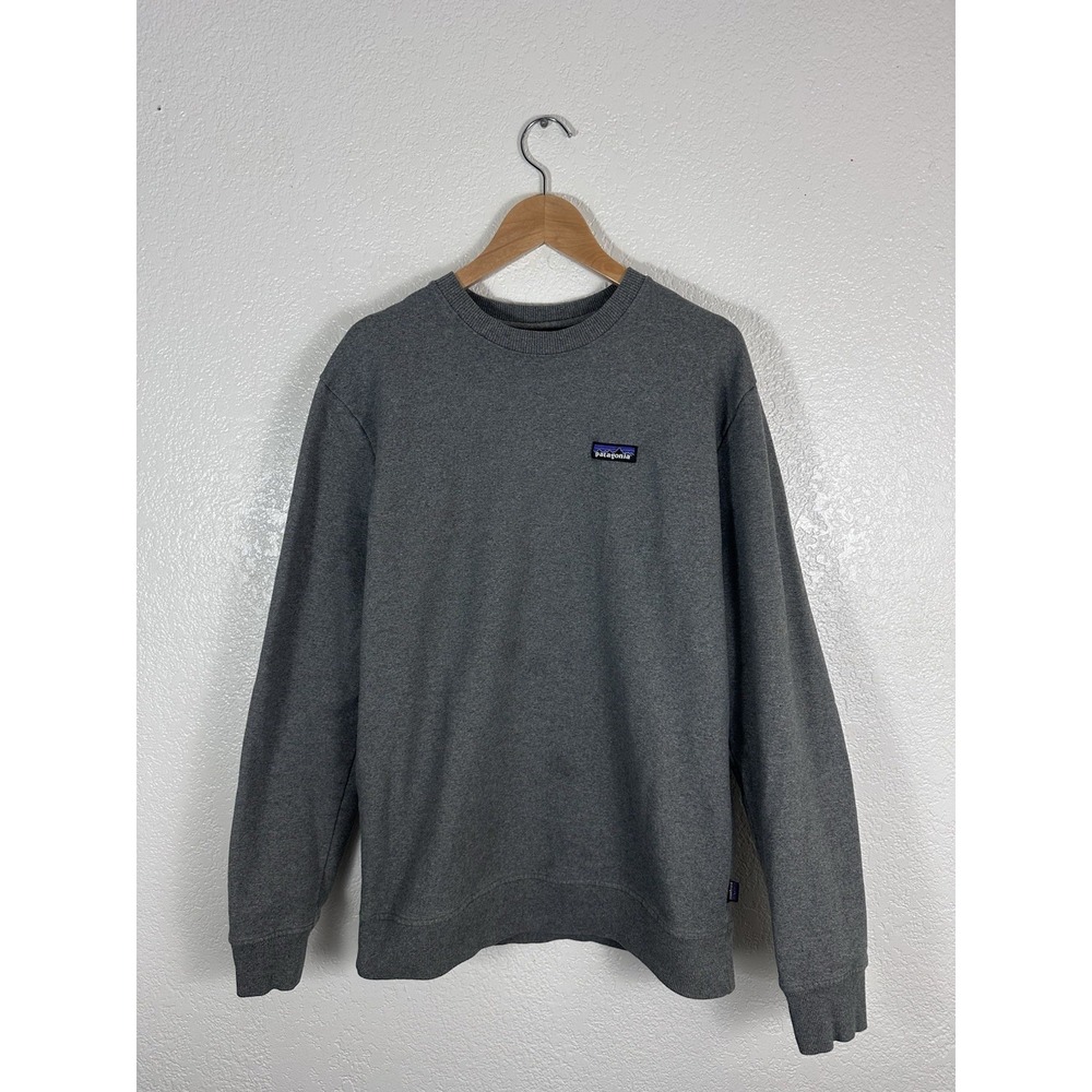 Patagonia P-6 Label Uprisal Crewneck Sweatshirt Gray Men's Medium